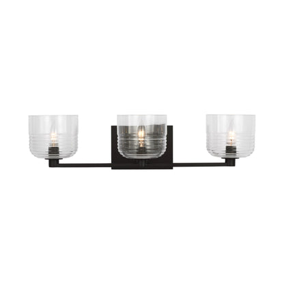 Lochdale Bath Vanity Light in Midnight Black (3-Light).