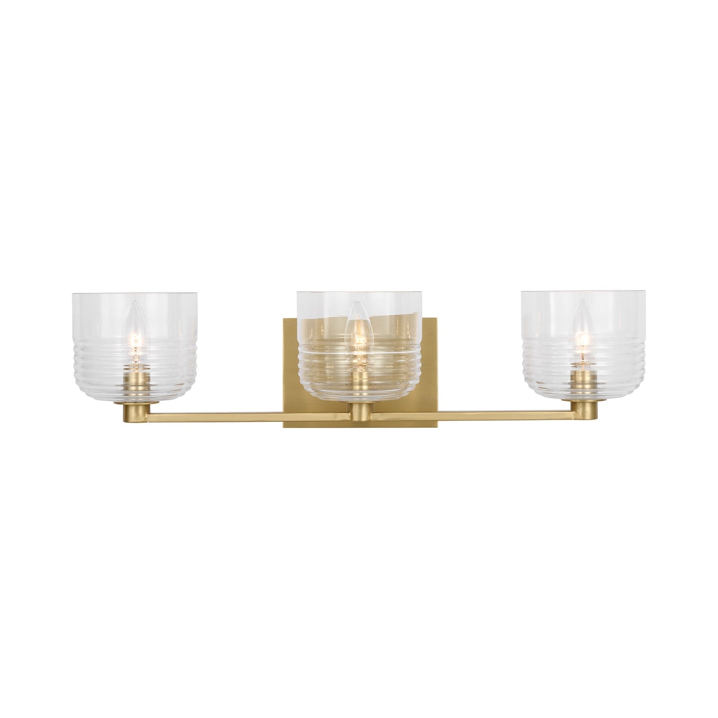 Lochdale Bath Vanity Light in Satin Brass (3-Light).