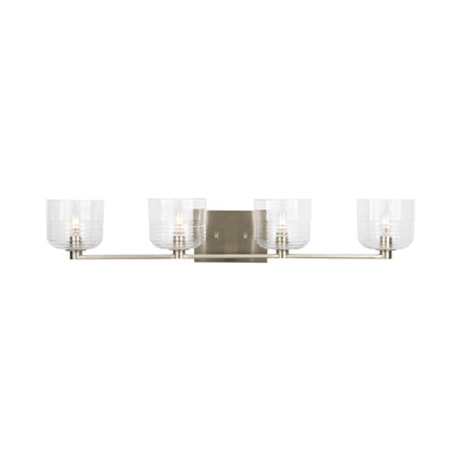 Lochdale Bath Vanity Light in Brushed Nickel (4-Light).