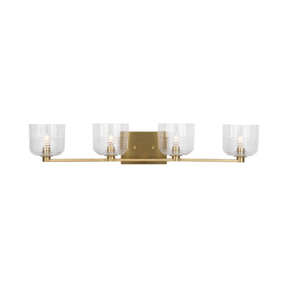 Lochdale Bath Vanity Light in Satin Brass (4-Light).