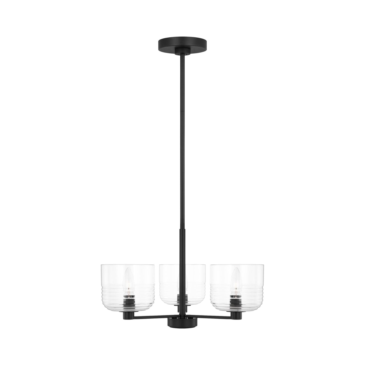 Lochdale Chandelier in Midnight Black (3-Light).