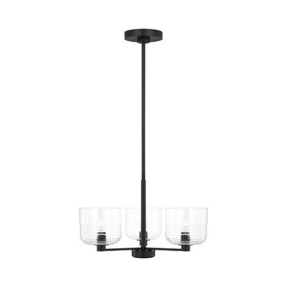 Lochdale Chandelier in Midnight Black (3-Light).