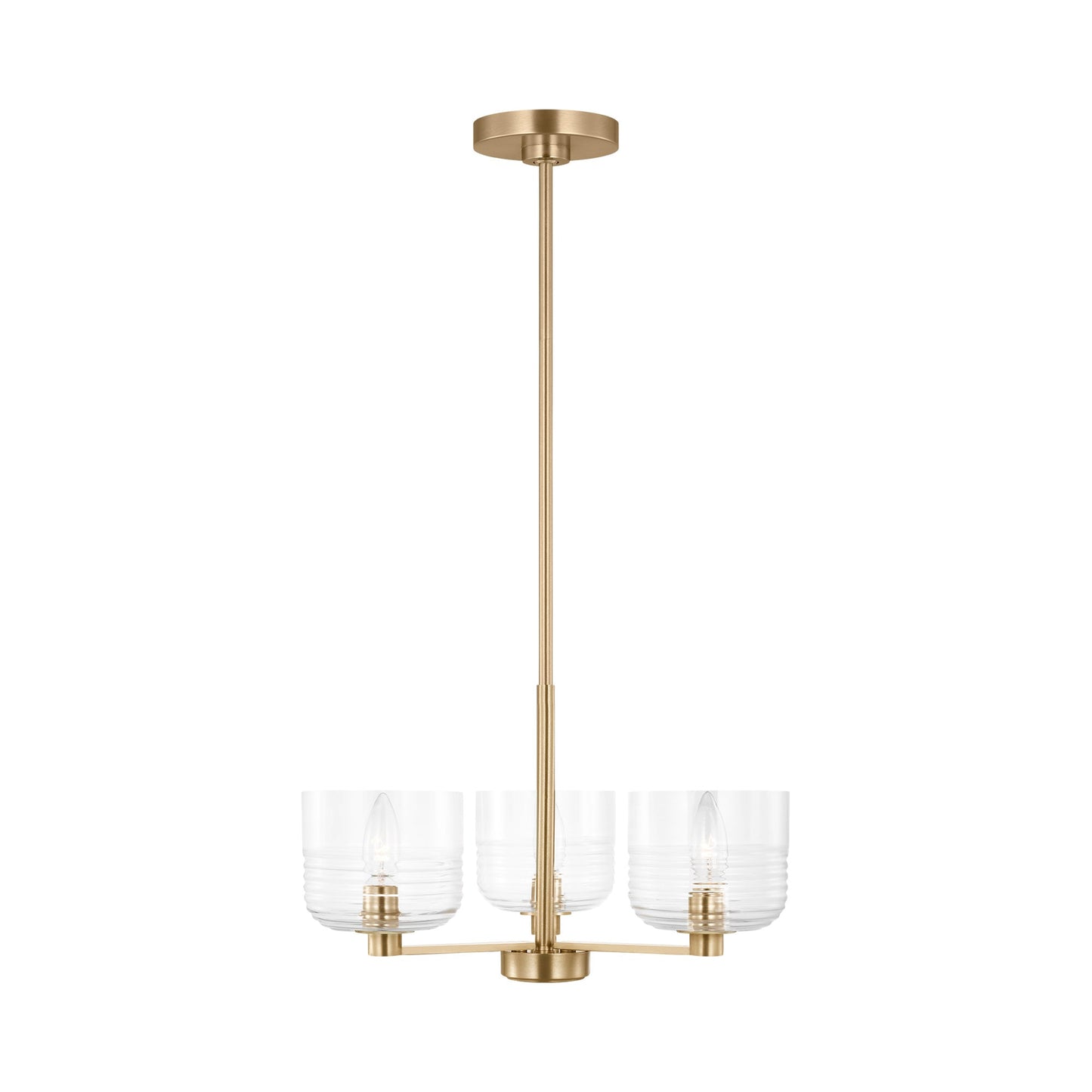Lochdale Chandelier in Satin Brass (3-Light).