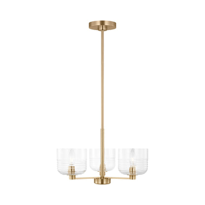 Lochdale Chandelier in Satin Brass (3-Light).