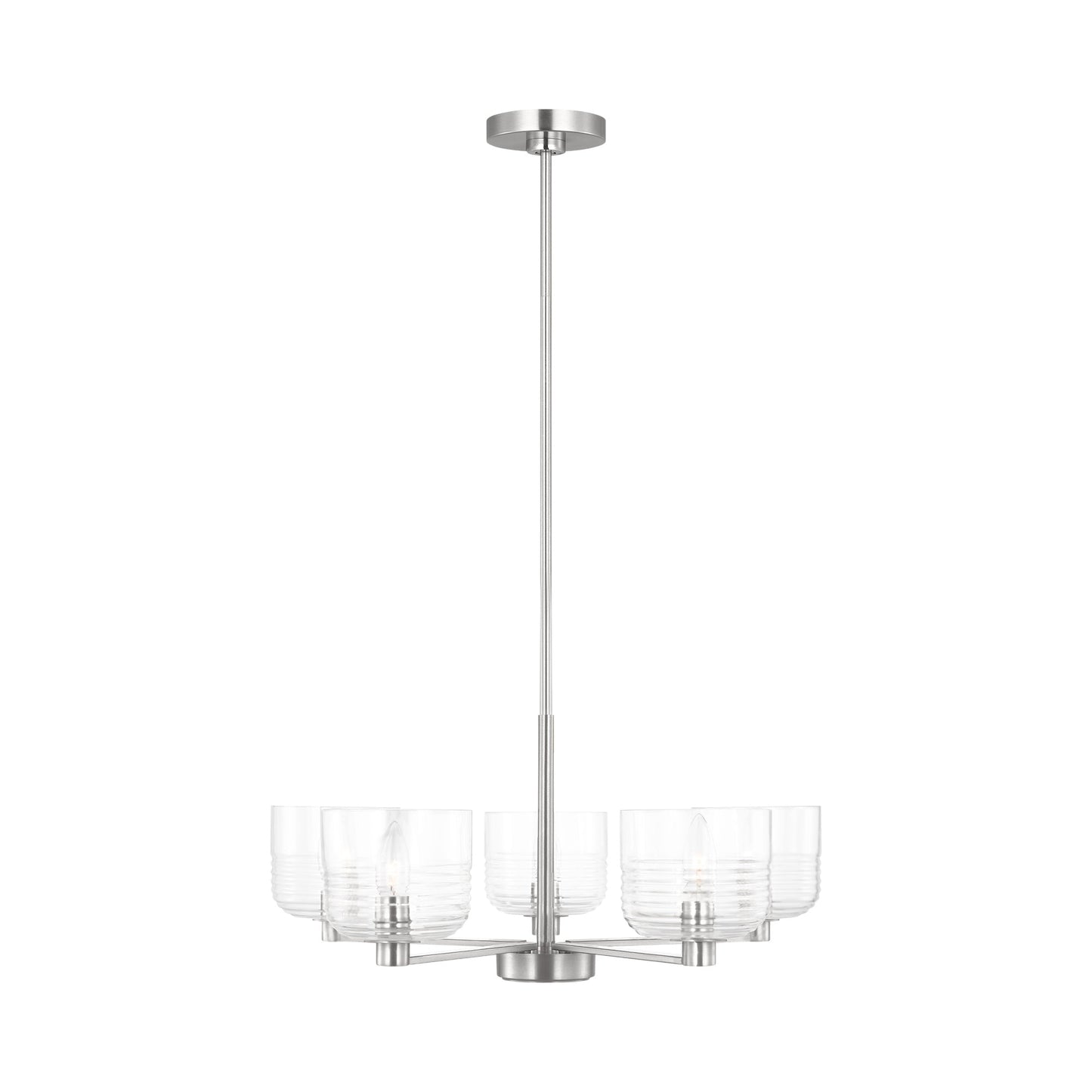 Lochdale Chandelier in Brushed Nickel (5-Light).