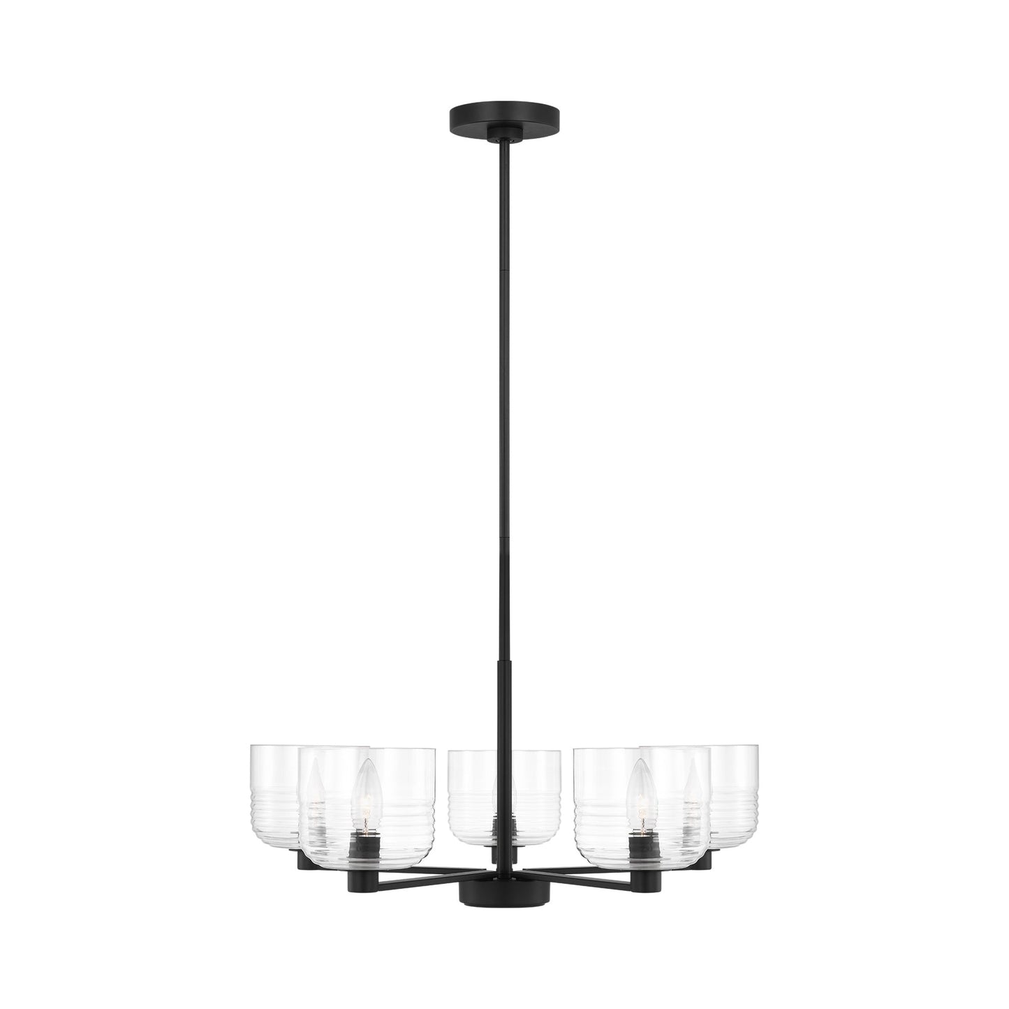 Lochdale Chandelier in Midnight Black (5-Light).