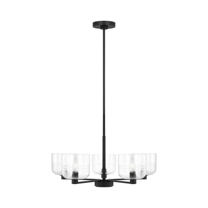 Lochdale Chandelier in Midnight Black (5-Light).