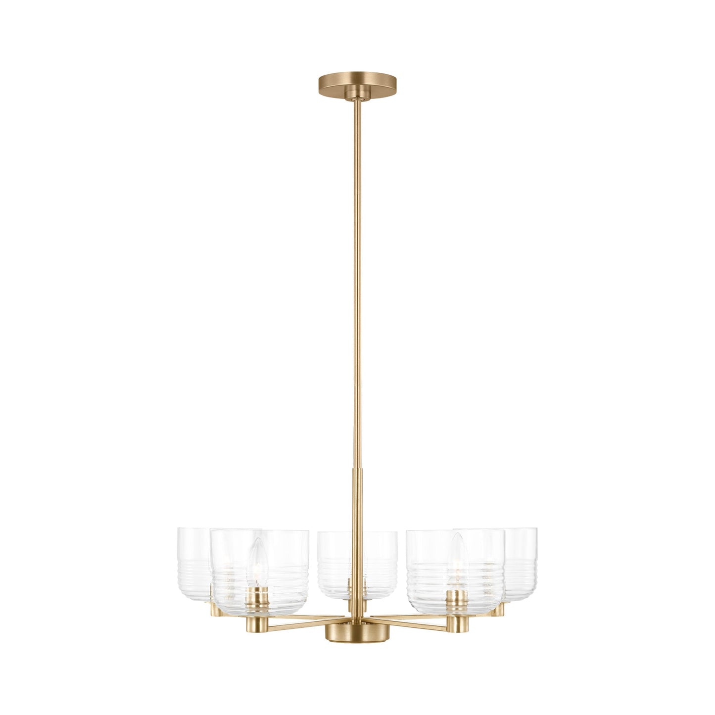 Lochdale Chandelier in Satin Brass (5-Light).