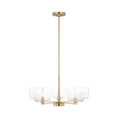 Lochdale Chandelier in Satin Brass (5-Light).