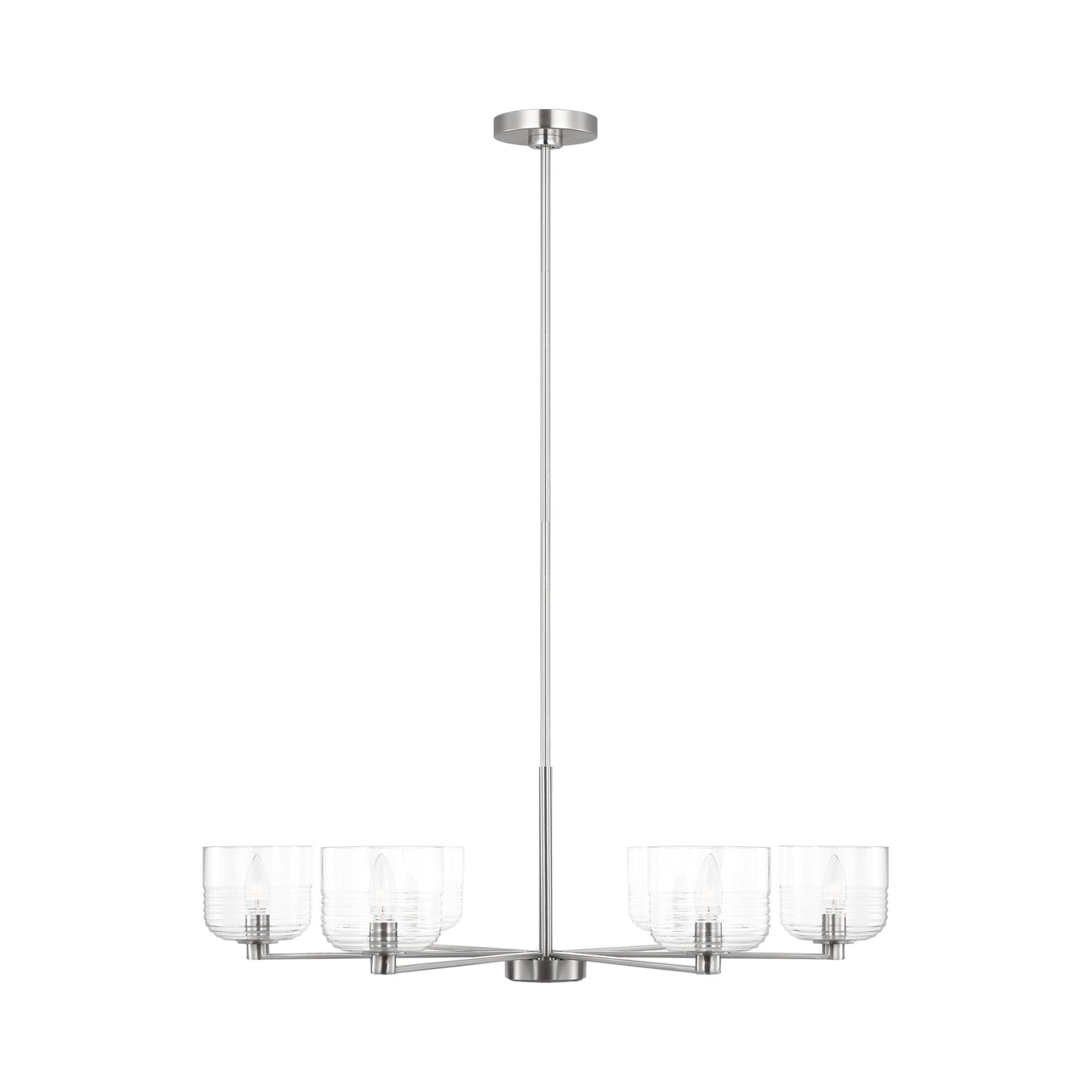 Lochdale Chandelier in Brushed Nickel (6-Light).