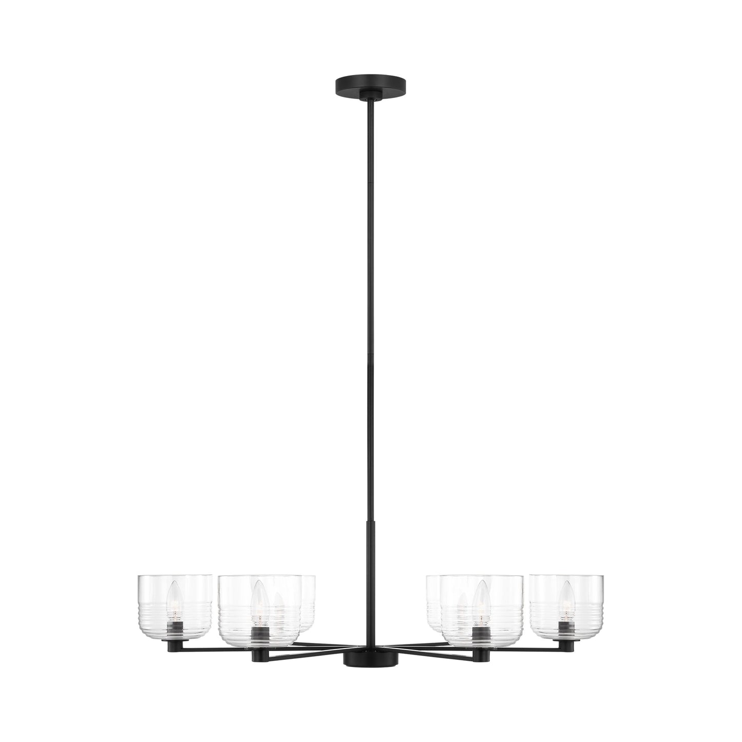Lochdale Chandelier in Midnight Black (6-Light).