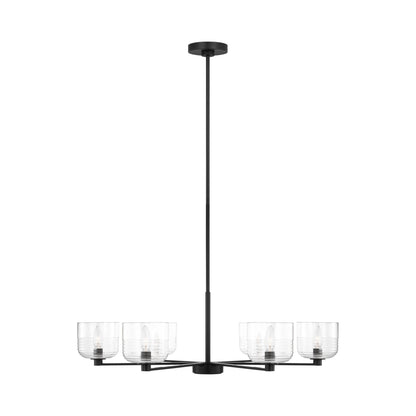 Lochdale Chandelier in Midnight Black (6-Light).