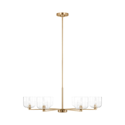 Lochdale Chandelier in Satin Brass (6-Light).