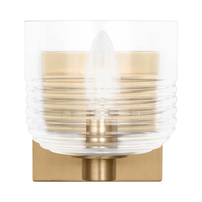 Lochdale Wall Light in Satin Brass.