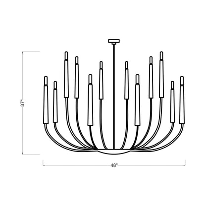 Lois Chandelier - line drawing.