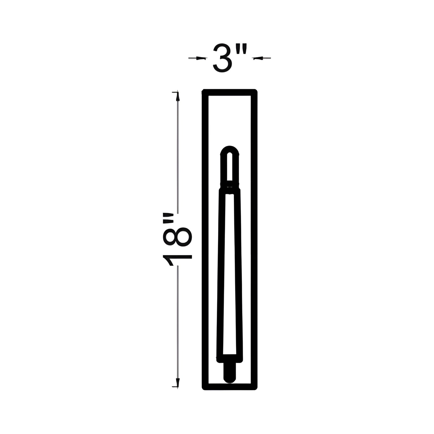 Lois Wall Light - line drawing.