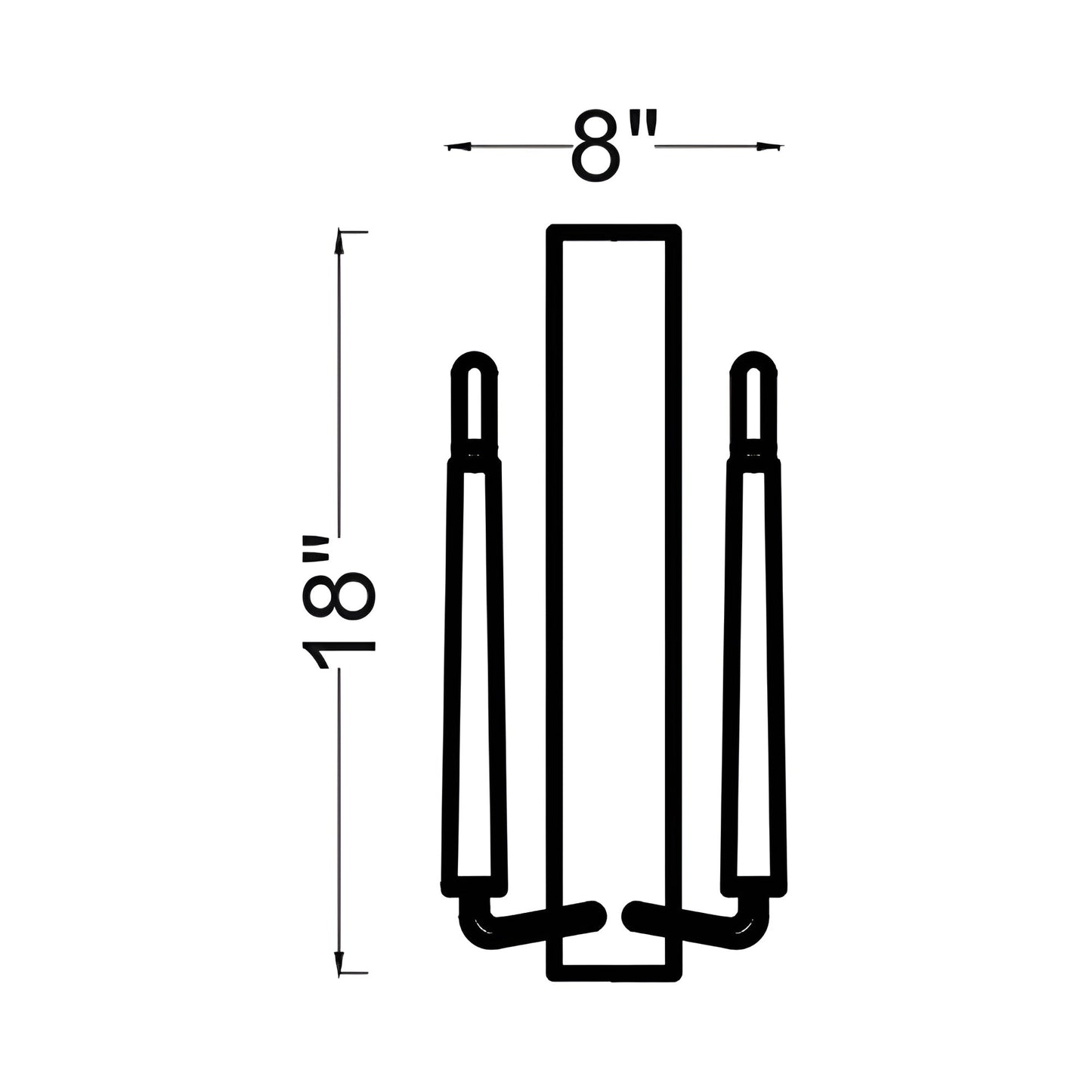 Lois Wall Light - line drawing.