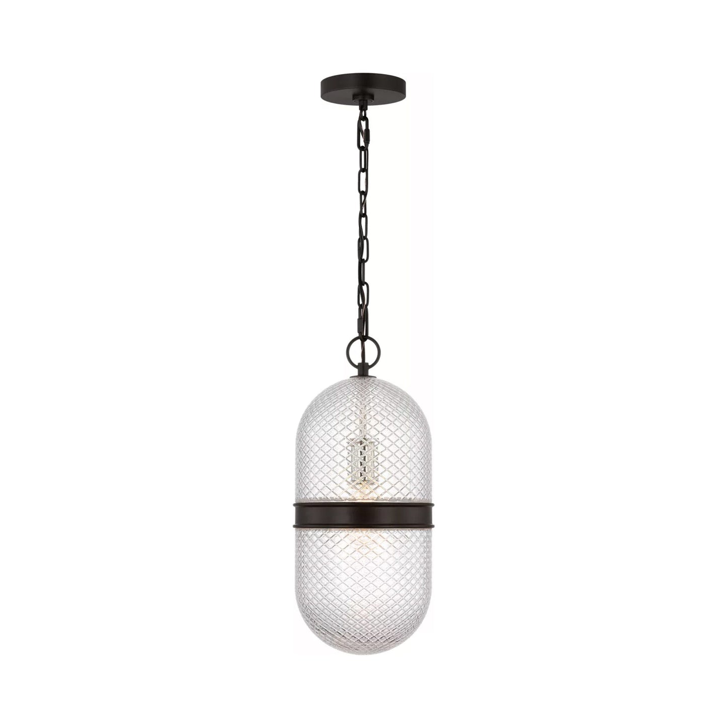Lucinda Pendant Light in Aged Iron.