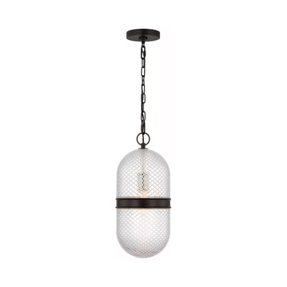 Lucinda Pendant Light in Aged Iron.