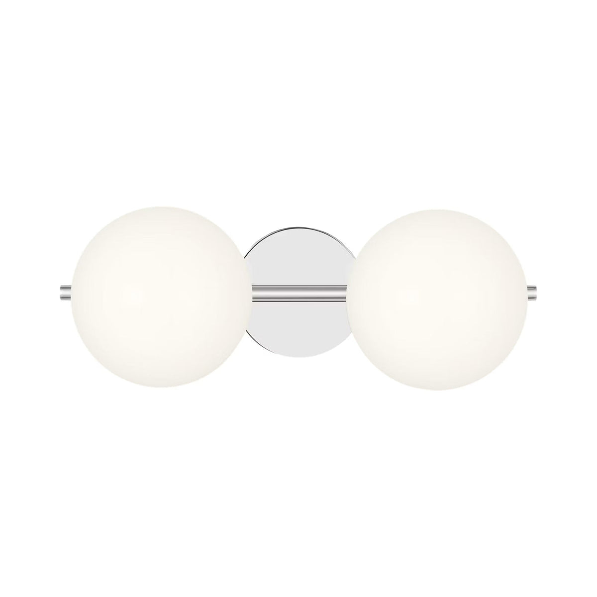 Lune Vanity Wall Light in Chrome (2-Light).