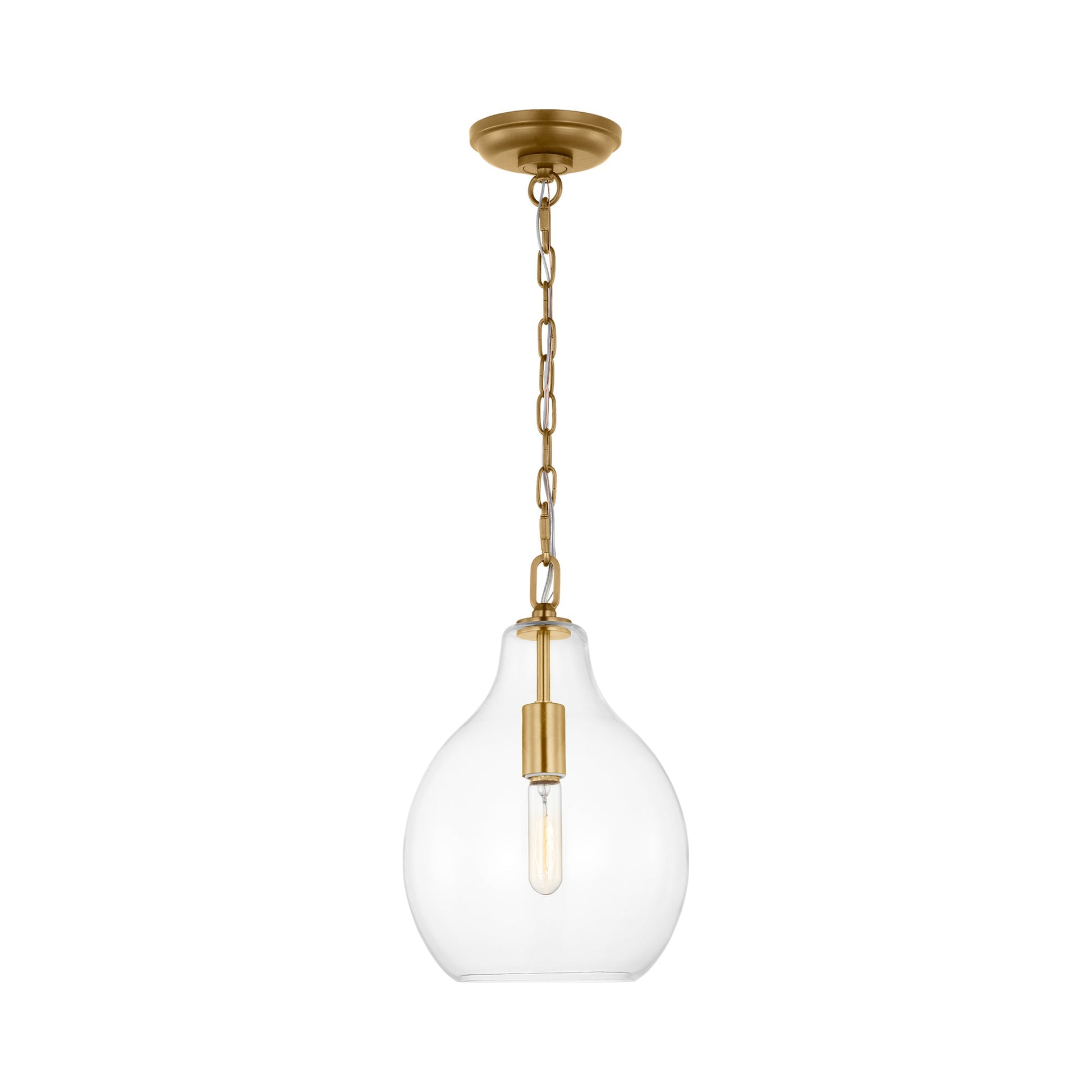 Magnus Pendant Light in Burnished Brass (Large).