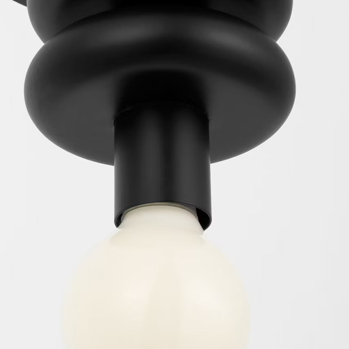 Malcolm Solitaire Flush Mount Ceiling Light in Detail.