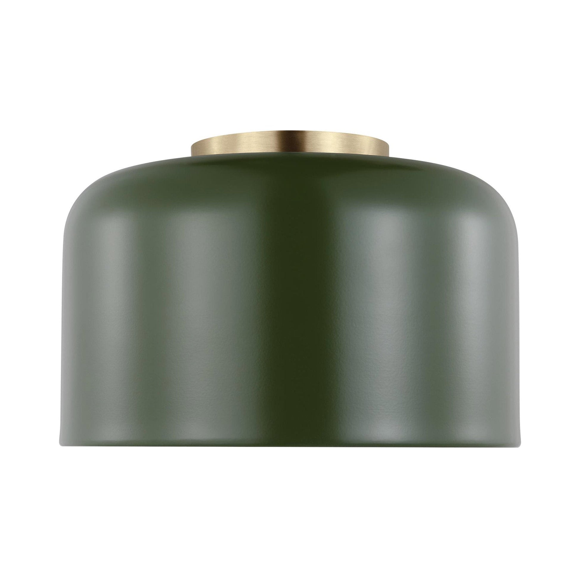 Malone Flush Mount Ceiling Light in Olive (Small).
