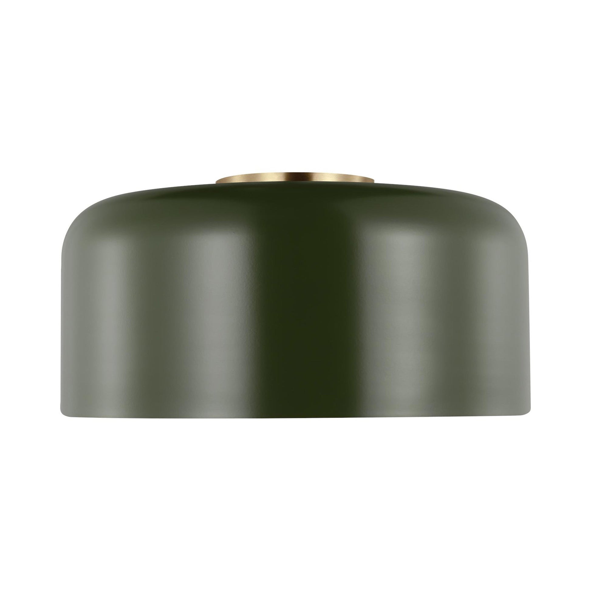 Malone Flush Mount Ceiling Light in Olive (Medium).