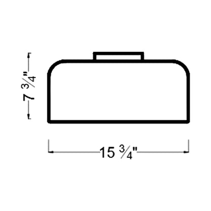 Malone Flush Mount Ceiling Light - line drawing.