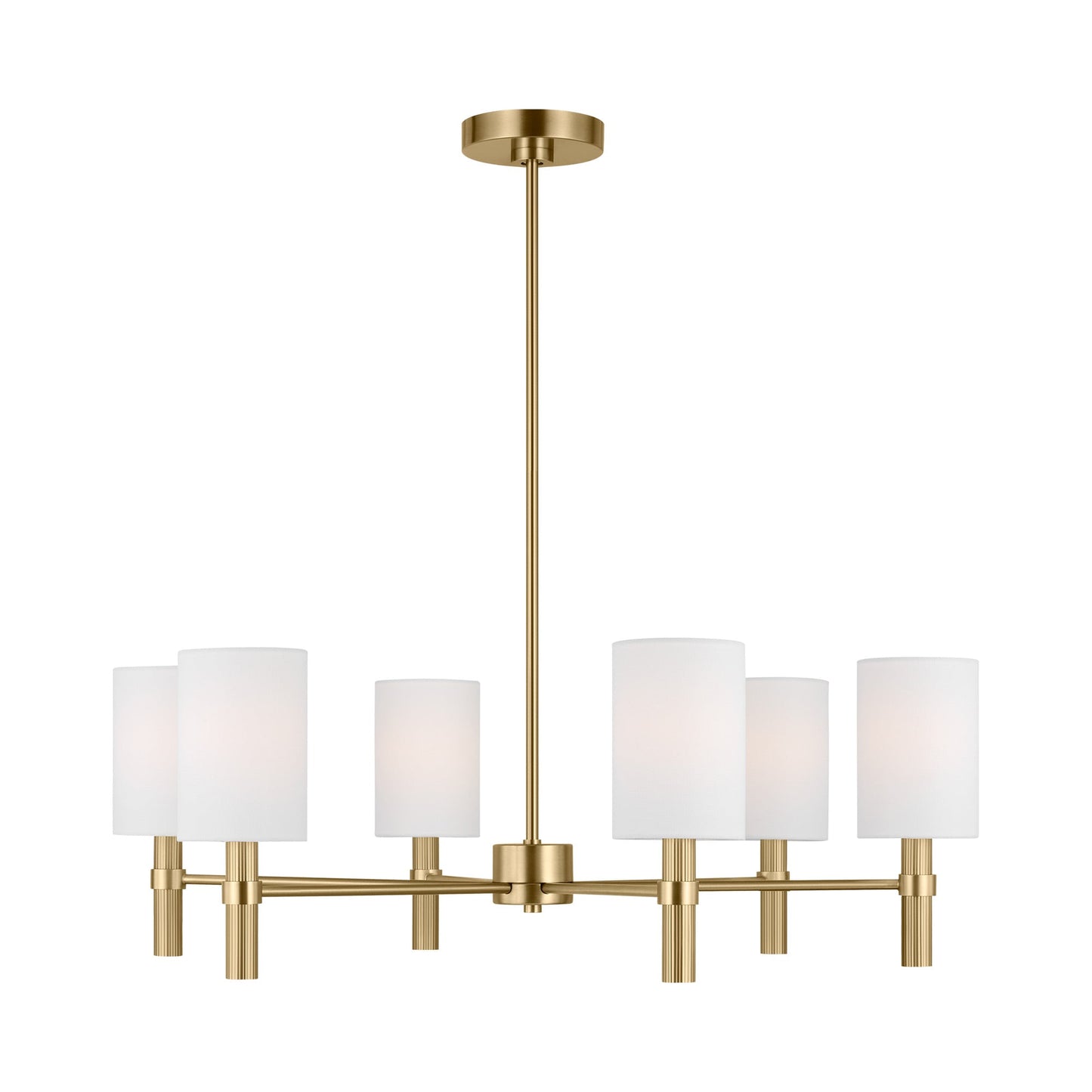 Manor Chandelier in Satin Brass (Large).