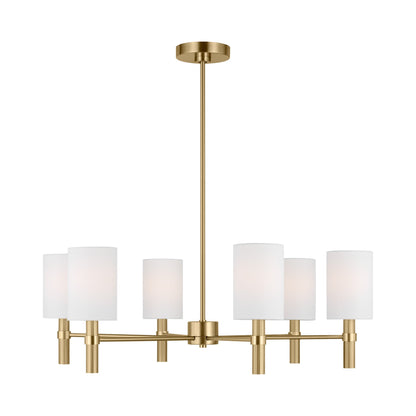 Manor Chandelier in Satin Brass (Large).