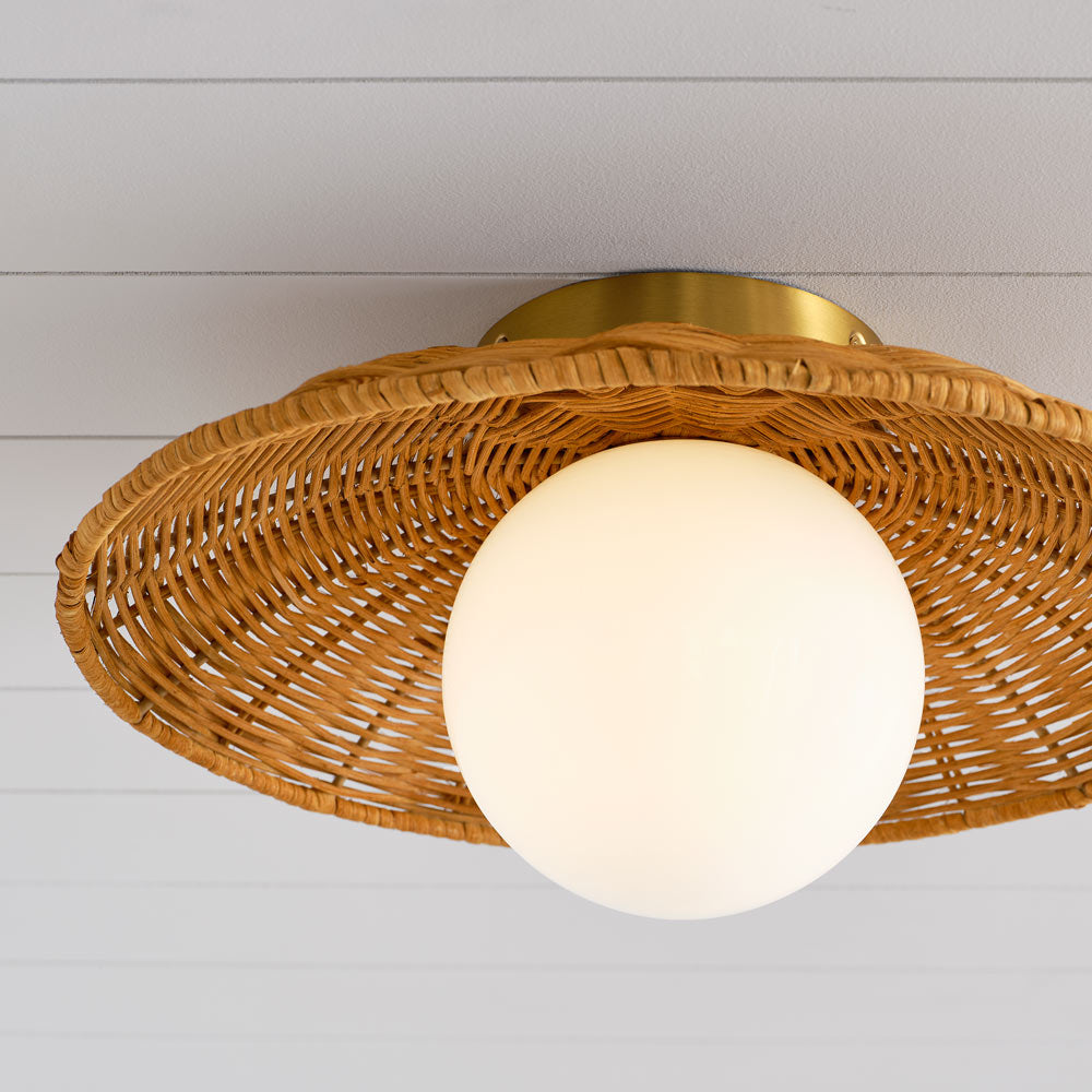 Mari Flush Mount Wall Light in Detail.