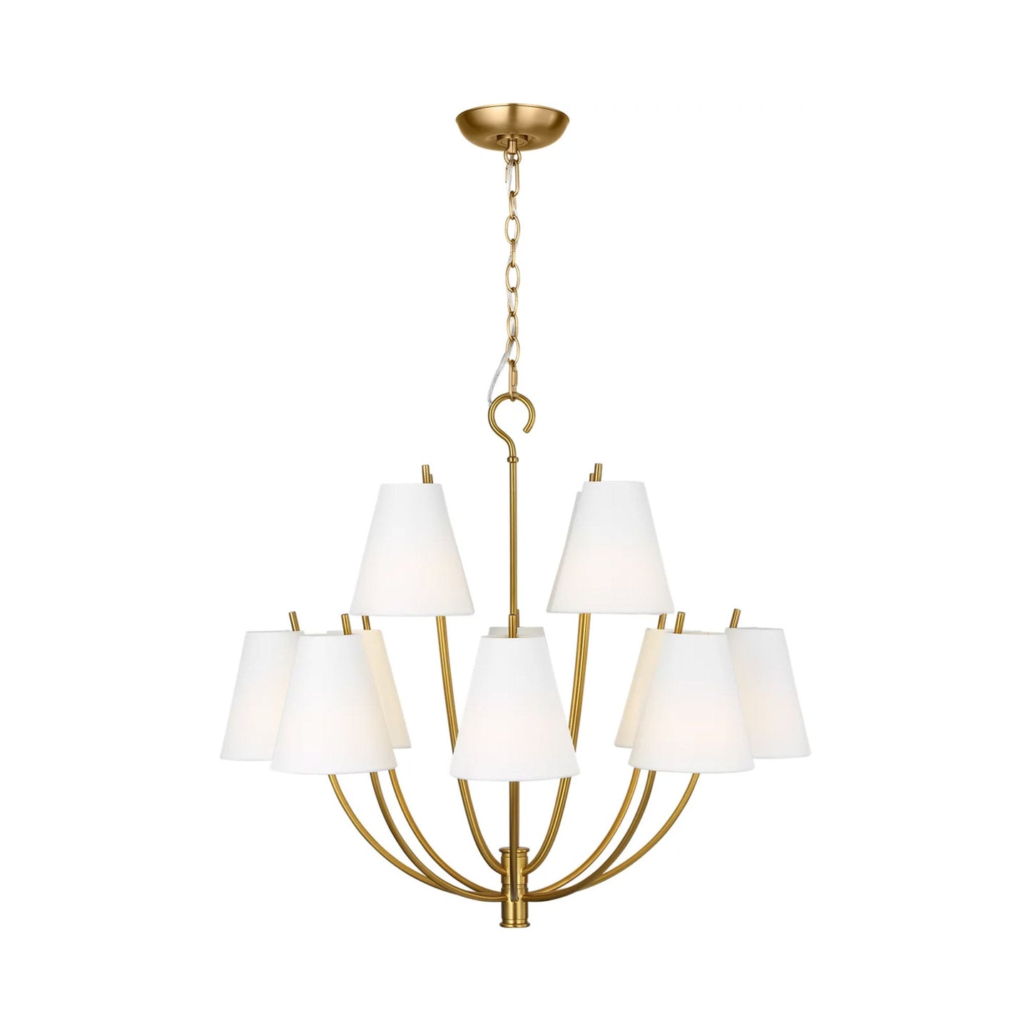 Marina Chandelier in Burnished Brass (30-Inch).