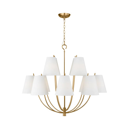 Marina Chandelier in Burnished Brass (40-Inch).