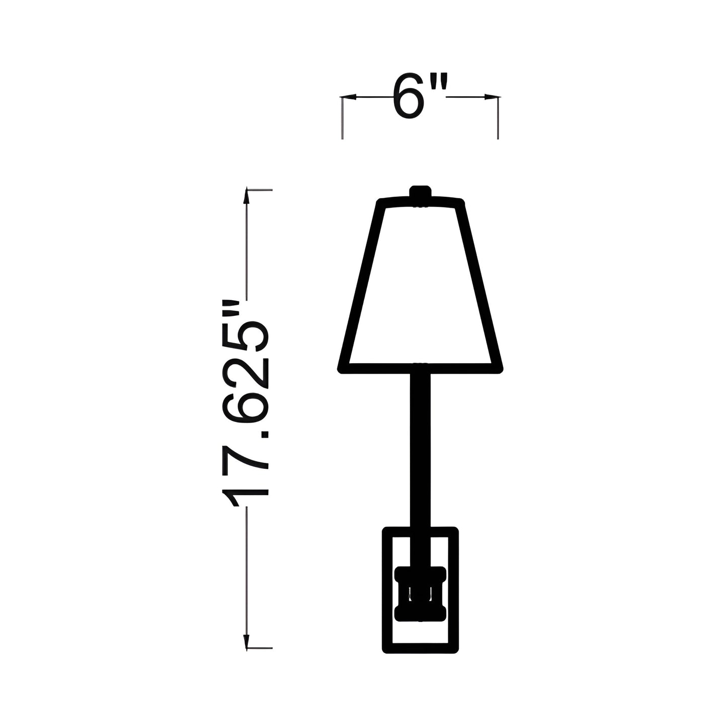 Marina Wall Light - line drawing.