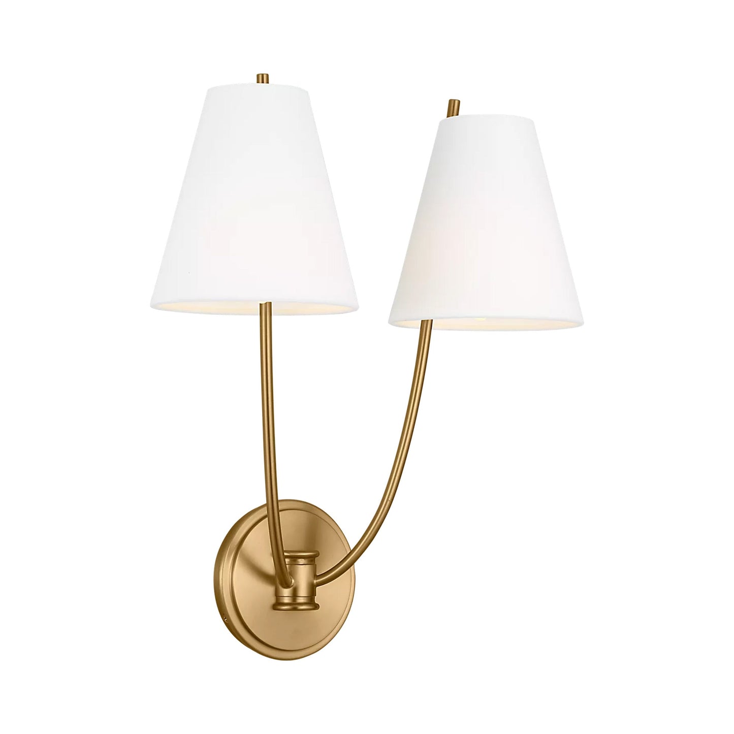 Marina Wall Light in Burnished Brass (2-Light).
