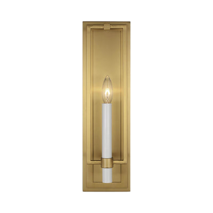 Marston Bath Wall Light in Burnished Brass (1-Light/18-Inch).