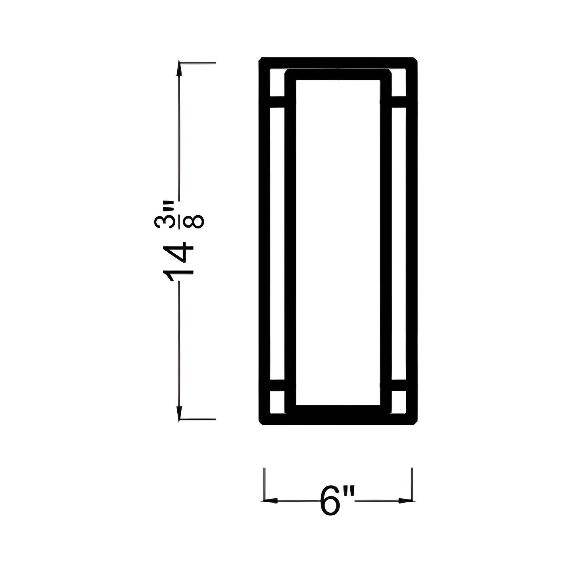 Mattix Outdoor LED Wall Light - line drawing.