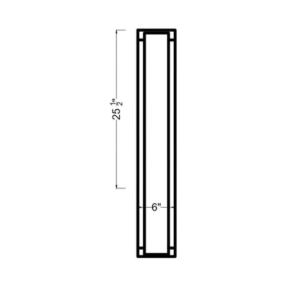 Mattix Outdoor LED Wall Light - line drawing.