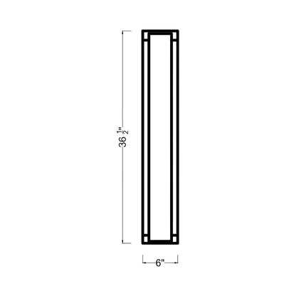 Mattix Outdoor LED Wall Light - line drawing.
