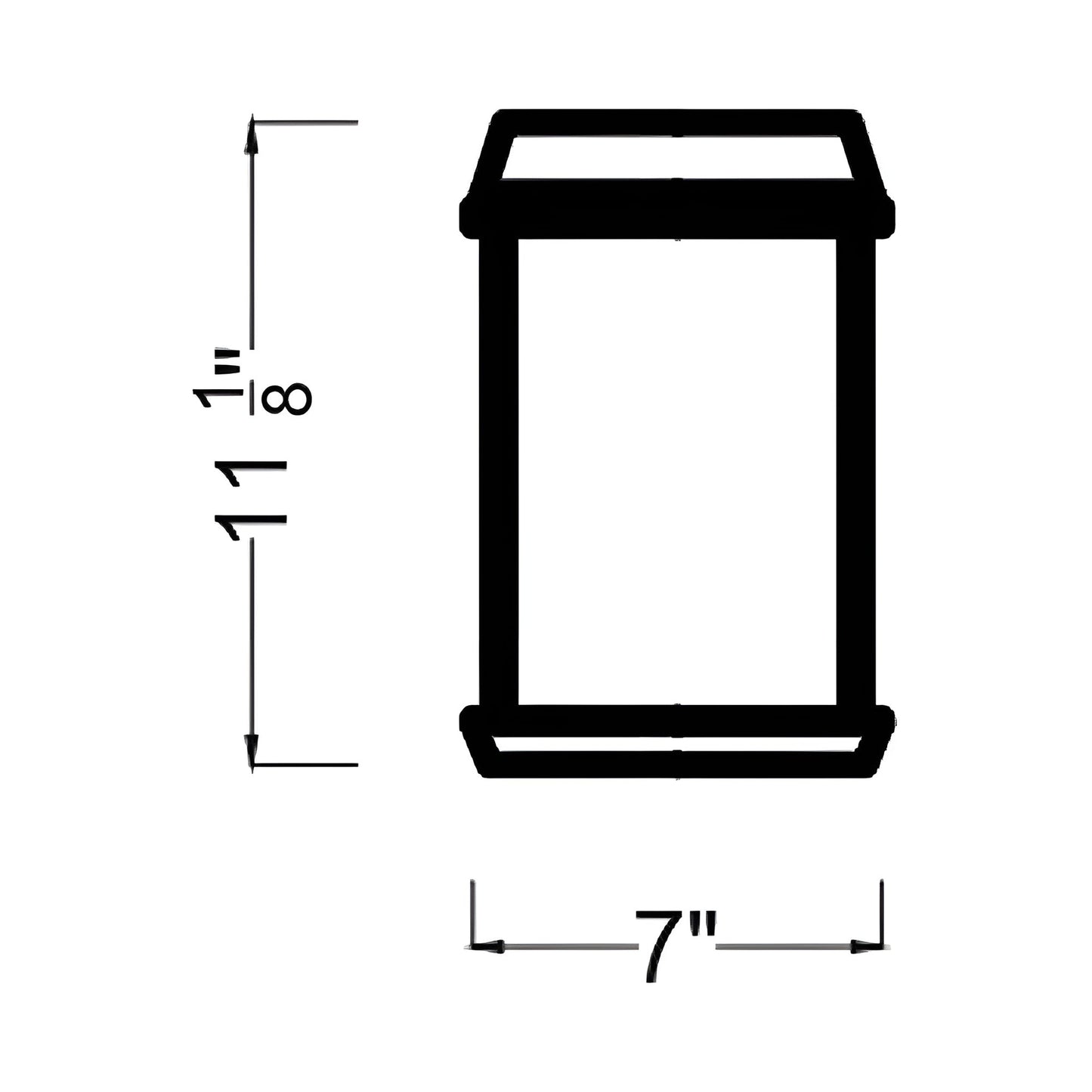 McHenry Outdoor LED Wall Light - line drawing.