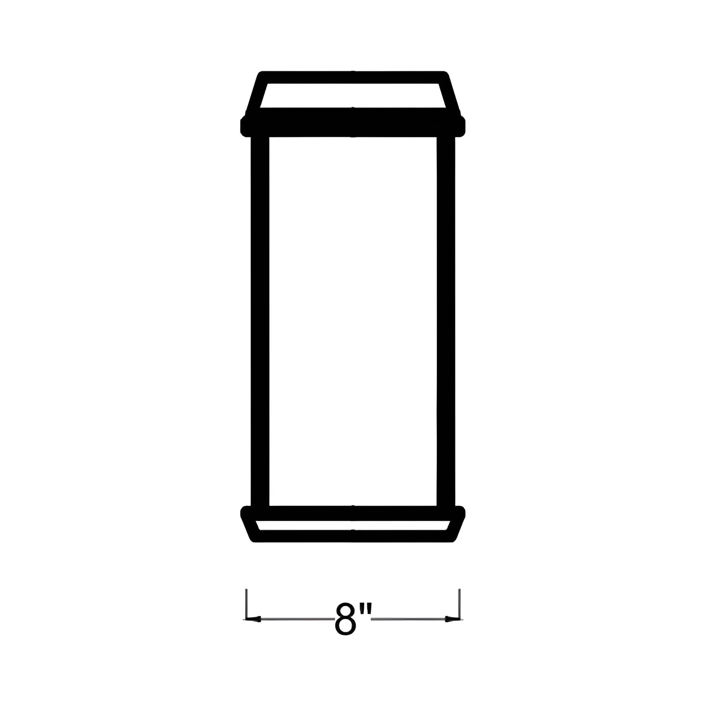 McHenry Outdoor LED Wall Light - line drawing.