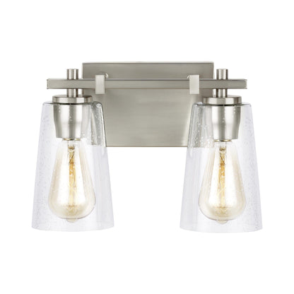 Mercer Bath Vanity Light in Satin Nickel (2-Light).