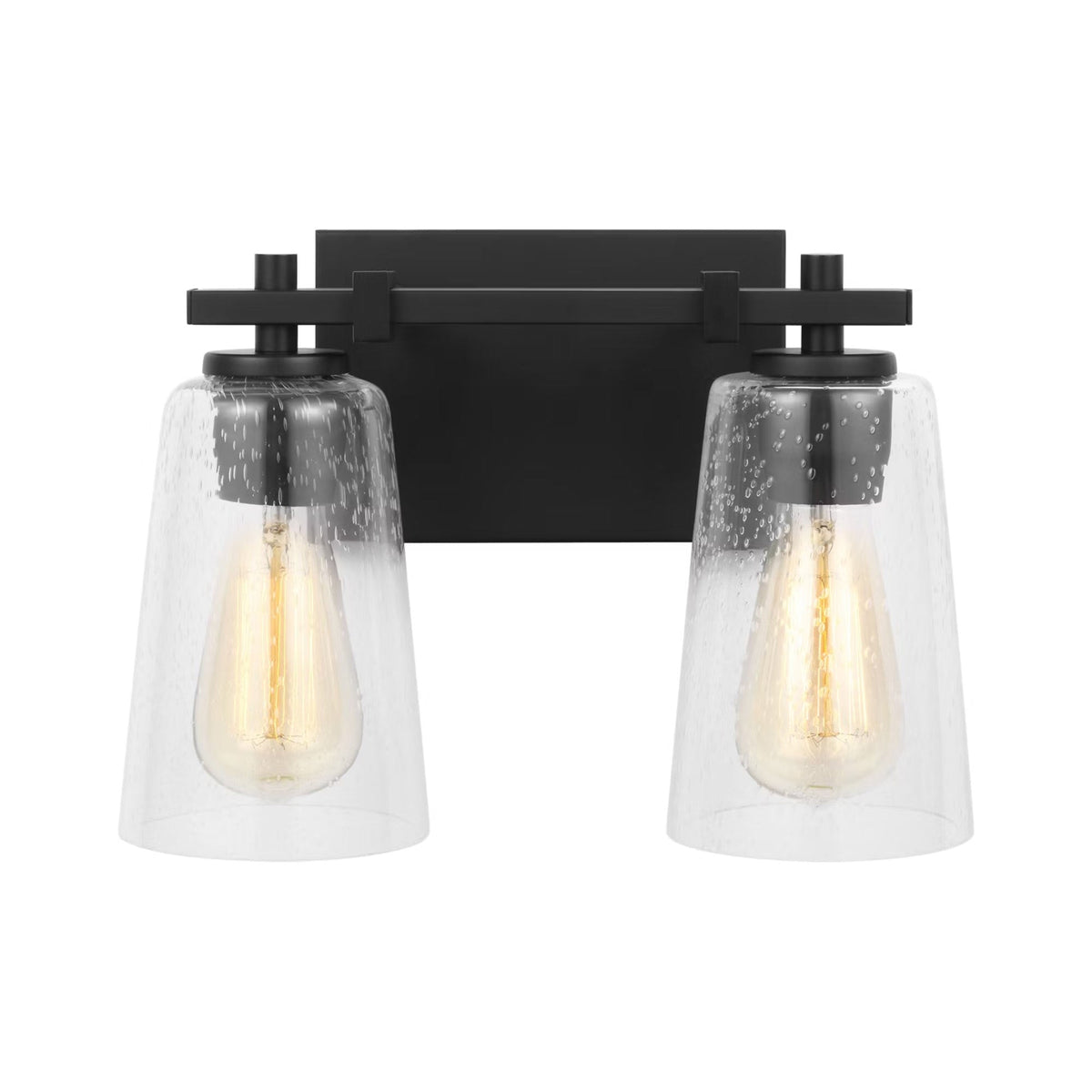 Mercer Bath Vanity Light in Midnight Black (2-Light).