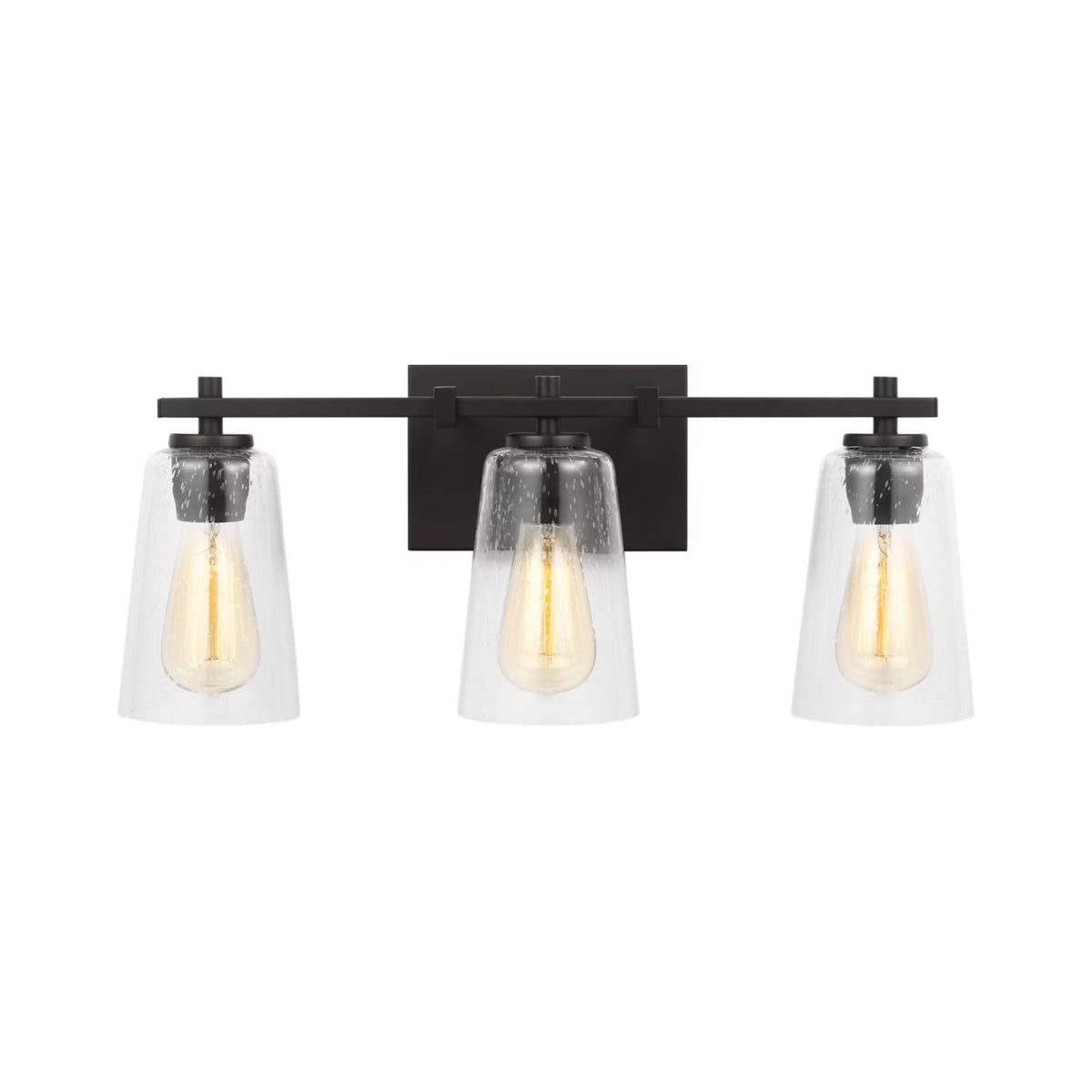 Mercer Bath Vanity Light in Midnight Black (3-Light).