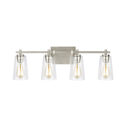 Mercer Bath Vanity Light in Satin Nickel (4-Light).