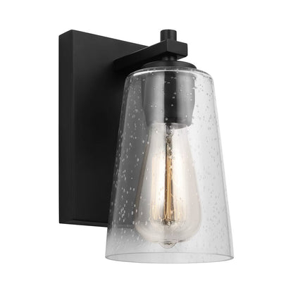Mercer Bath Wall Light in Midnight Black.
