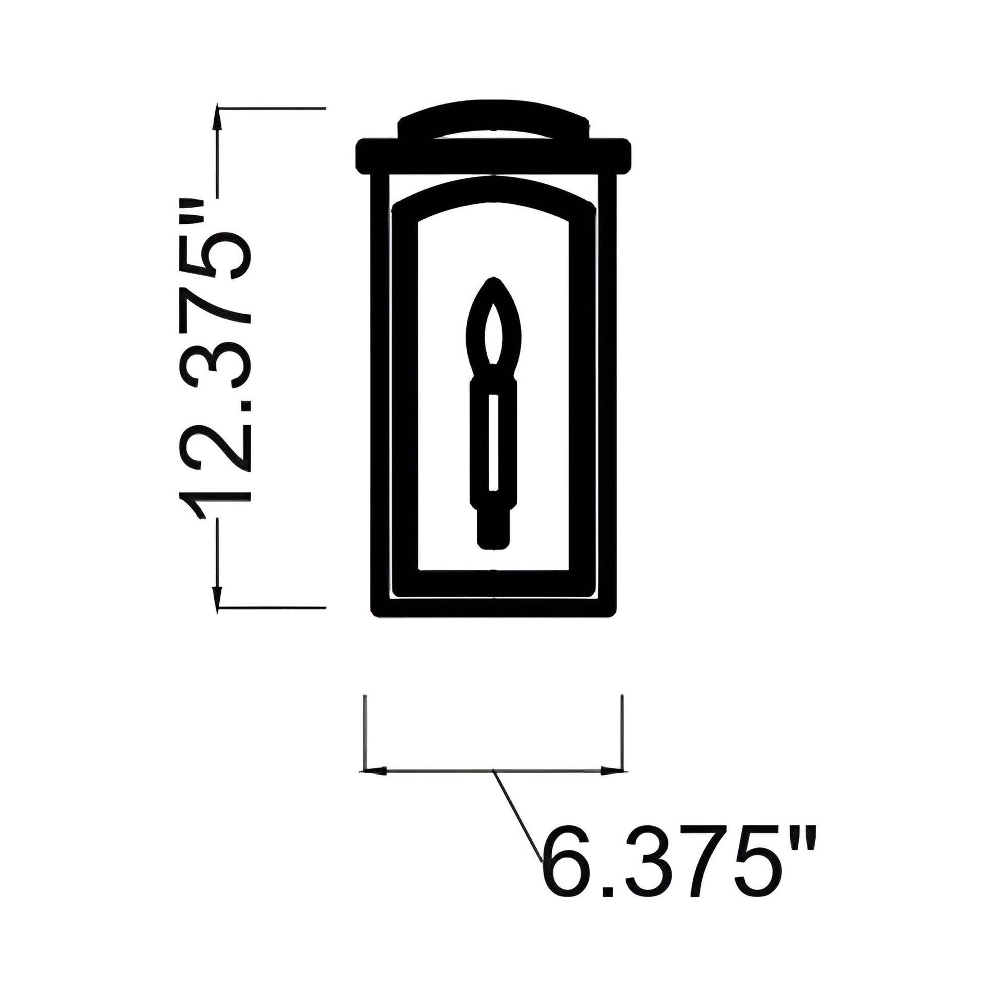 Modesto Outdoor Wall Light - line drawing.