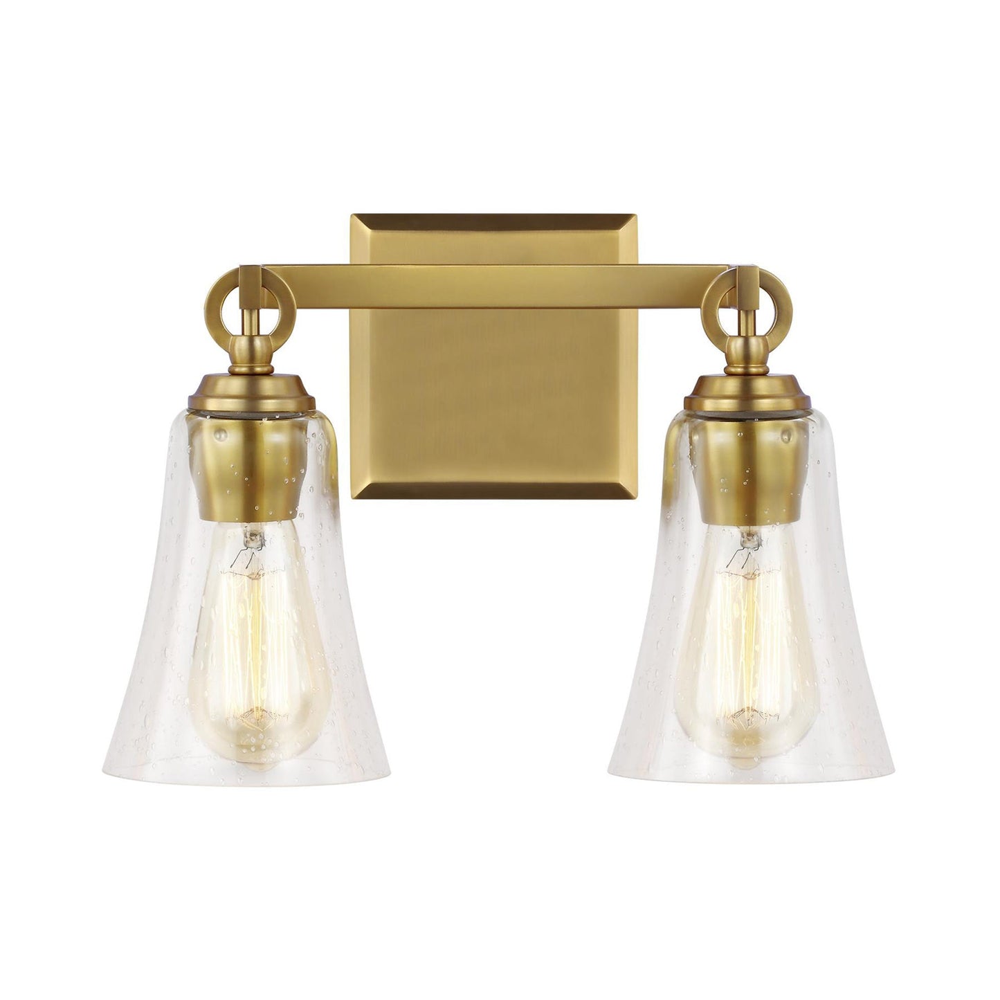 Monterro Bath Vanity Light in Burnished Brass (2-Light).