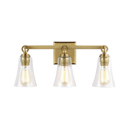 Monterro Bath Vanity Light in Burnished Brass (3-Light).